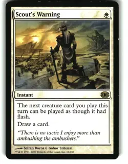 Magic the Gathering - Future Sight Scout's Warning 2007 16 Rare - Image 1