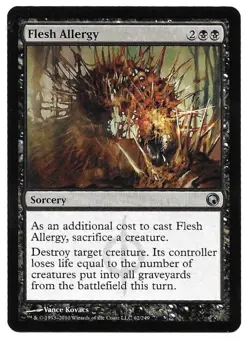 MAGIC THE GATHERING FLESH ALLERGY SORCERY 62/249 Scars of Mirrodin MTG 2010 - Image 2
