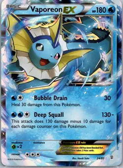 Vaporeon EX 24/83 Holo EX Rare Generations Pokemon Holo NM/LP - Image 1