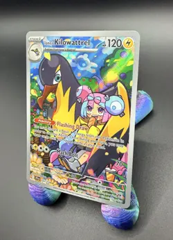 Pokemon Iono's Kilowattrel 163/159 Illustration Rare Holo 120 HP Bird - Image 3