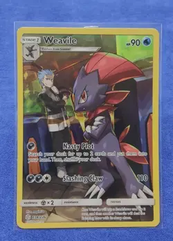 Pokemon TCG - Weavile 238/236 - Cosmic Eclipse - Secret Rare Full Art Holo - Image 1