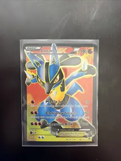 Pokemon Lucario EX Full Art Ultra Rare Holo XY Furious Fists 107/111 180 HP - Image 1