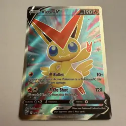 Pokemon TCG - Victini V (Full Art) - 144/163 - SWSH05: Battle Styles - Holo - Image 1