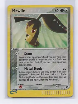 Mawile 9/100 Holo Rare Sandstorm Pokemon Holo Damaged - Image 1