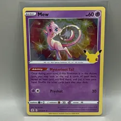 Mew 011/025 Holo Rare Celebrations Pokemon Near Mint - Image 1
