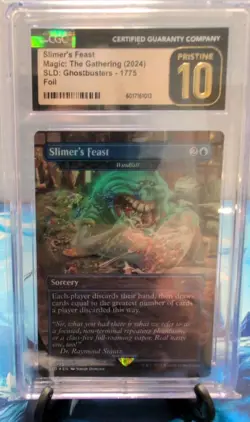 MTG Graded CGC 10 Pristine: SLIMER'S FEAST (Secret Lair Ghostbusters FOIL) #CCG - Image 1