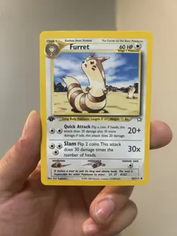 Furret 35/111 Neo Genesis Regular 1st Edition Pokemon MJ - Image 1