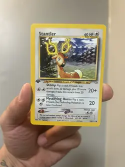 Pokemon TCG Stantler 76/111 Neo Genesis 1st Edition NM - Image 1
