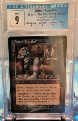 MTG Graded CGC 9 Mint: STITCH TOGETHER (2002 Judgement FOIL) Magic Gatherin #CCG - Image 1