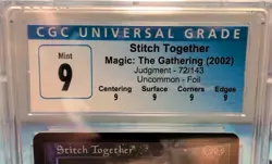 MTG Graded CGC 9 Mint: STITCH TOGETHER (2002 Judgement FOIL) Magic Gatherin #CCG - Image 3