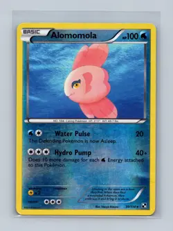 Alomomola 39/114 Rare Black & White Pokemon Reverse Holo Lightly Played - Image 1