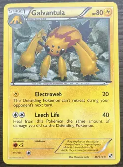 Galvantula 46/114 Pokemon TCG Black & White Base Set Rare Non Holo LP - Image 1
