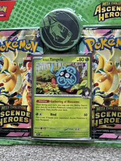 Pokemon TCG Ascended Heroes Erika’s Tangela 2 Pack Blister Opened Used - Image 2