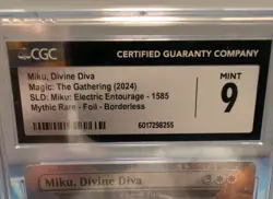 MTG Graded CGC 9 Mint: MIKU DIVINE DIVA (Secret Lair Elspeth BORDERLESS FOIL) - Image 3