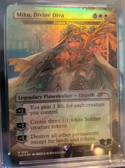 MTG Graded CGC 9 Mint: MIKU DIVINE DIVA (Secret Lair Elspeth BORDERLESS FOIL) - Image 4
