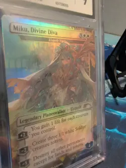 MTG Graded CGC 9 Mint: MIKU DIVINE DIVA (Secret Lair Elspeth BORDERLESS FOIL) - Image 5