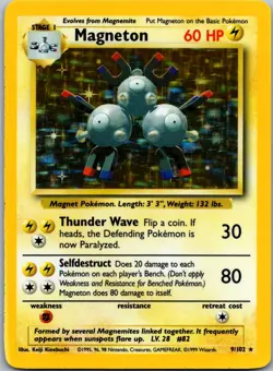 Magneton 009/102 - Base Set Pokemon TCG Holo LP - Image 1