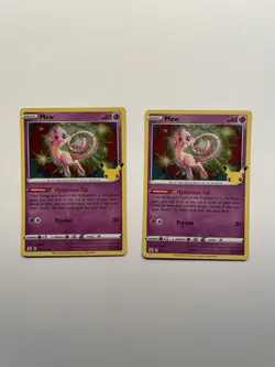 (2) Pokemon Mew 011/025 Holo Rare - Celebrations - Image 1