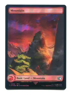 Mountain FOIL Basic Land #0303 NM Final Fantasy FIN MTG Magic the Gathering FFVI - Image 1
