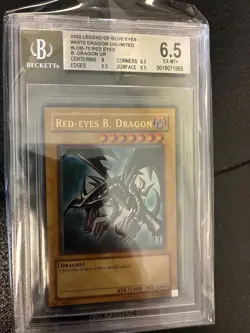 YuGiOh red eyes black dragon LOB-070 Legend of Blue Eyes Yu-Gi-Oh BGS Graded - Image 1
