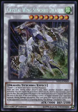 Yu-Gi-Oh! - Crystal Wing Synchro Dragon 2016 SHVI-EN049 Secret Rare 1st Edition - Image 1