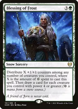 Blessing of Frost 2x FOIL KHM MTG Kaldheim Rare MINT green - Image 1