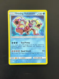 Shining Volcanion 27/73 SM Shining Legends Holo Shiny Holo Rare Pokemon Card - Image 1