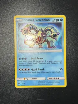 Shining Volcanion 27/73 SM Shining Legends Holo Shiny Holo Rare Pokemon Card - Image 2