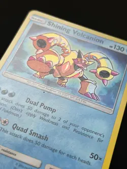Shining Volcanion 27/73 SM Shining Legends Holo Shiny Holo Rare Pokemon Card - Image 3