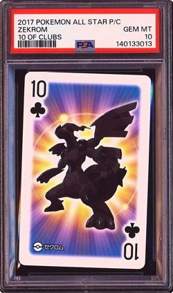 Pokemon 2017 Zekrom 10 Of Clubs All Star Playing Cards Japanese GEM MINT PSA 10 - Image 1