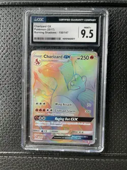 Pokemon TCG Charizard GX Holo Card Burning Shadows 150/147. CGC 9.5 Pop 7 - Image 1