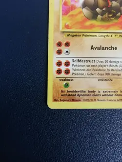 Pokemon Card Golem 36/62 Fossil Uncommon WOTC - Image 4