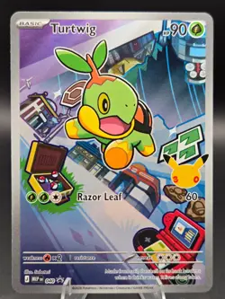 Turtwig Pokemon TCG Holo Promo 40 Rare 30th Anniversary Celebration - Image 1