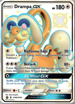 Drampa GX SV80/SV94 - Hidden Fates Shiny Vault Pokemon NM - Image 1