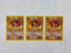 Set of 3 Pokemon Brock's Vulpix Wizard Stamp 37/132 - Image 1