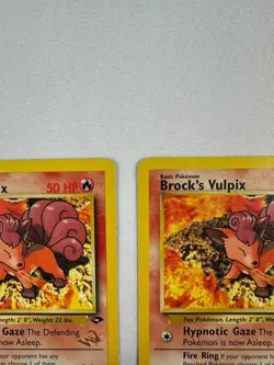 Set of 3 Pokemon Brock's Vulpix Wizard Stamp 37/132 - Image 4
