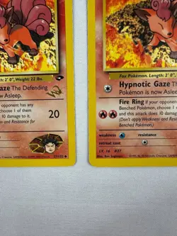 Set of 3 Pokemon Brock's Vulpix Wizard Stamp 37/132 - Image 5
