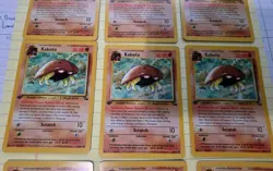 9x Kabuto 50/62 Pokemon Fossil 1st Edition LP+/LP Condition (NINE COPIES!) - Image 3