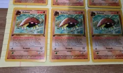 9x Kabuto 50/62 Pokemon Fossil 1st Edition LP+/LP Condition (NINE COPIES!) - Image 4