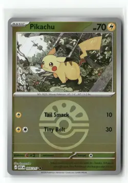 Pikachu (Friend Ball) 055/217 Holo ME: Ascended Heroes Pokemon Reverse Holo NM - Image 1
