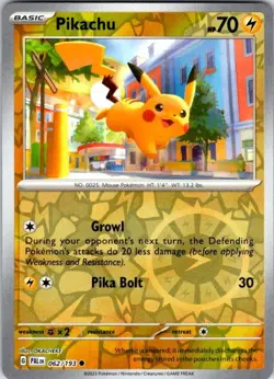 Pokemon | SV02: Paldea Evolved | Pikachu | 062/193 | Reverse Holo | NM - Image 1