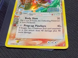 Kingler Delta Species 22/100 Reverse Holo Stamp Pokemon EX Crystal Guardians Mp - Image 3