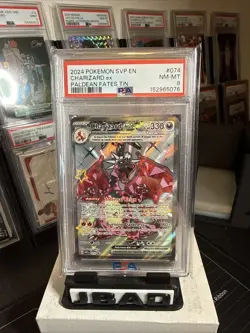 2024 POKEMON SVP EN-SV BLACK STAR PROMO PALDEAN FATES TIN CHARIZARD EX PSA 8 074 - Image 4