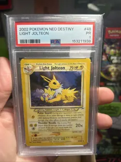 2002 Pokemon Neo Destiny Light Jolteon #48 PSA PR 1 - Image 1