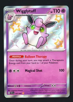 Wigglytuff 147/091 SV: Paldean Fates Shiny Rare Pokemon TCG - Image 1