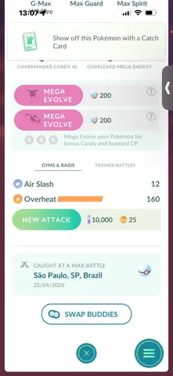 Pokemon Go Shiny Charzard ( Gigantamax ) ( Max CP ) - Image 2