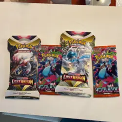 Pokemon TCG Booster Pack Lot Sword & Shield Lost Origin & Japanese - 4 Packs - Image 1