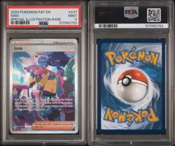 Pokemon TCG Trainer Iono SIR Paldean Fates 237/091 PSA MINT 9 - Image 3