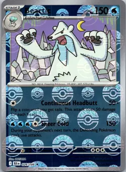 Beartic (Poke Ball Pattern) 026/086 - SV: Black Bolt Rare Pokemon TCG NM Holofoi - Image 1
