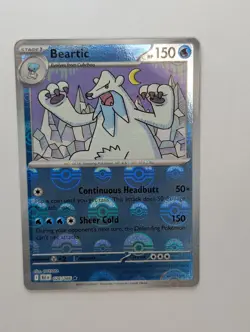 Beartic - 026/086 - Pokeball pattern Reverse Holo Black Bolt Pokemon TCG NM - Image 1